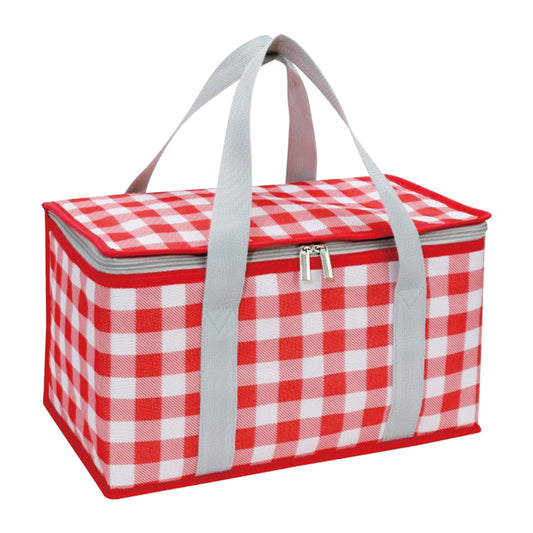 Darzheoy Large Picnic Basket Shopping Basket Camping Picnic Basket Travel Picnic Bag Portable Bento Bag Thermal Insulation Bag Red